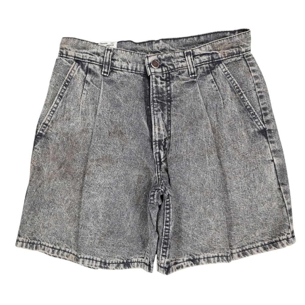 Levi's SilverTab Shorts 29 Vintage 90s Acid Wash Grey Cotton Pleated Made in USA